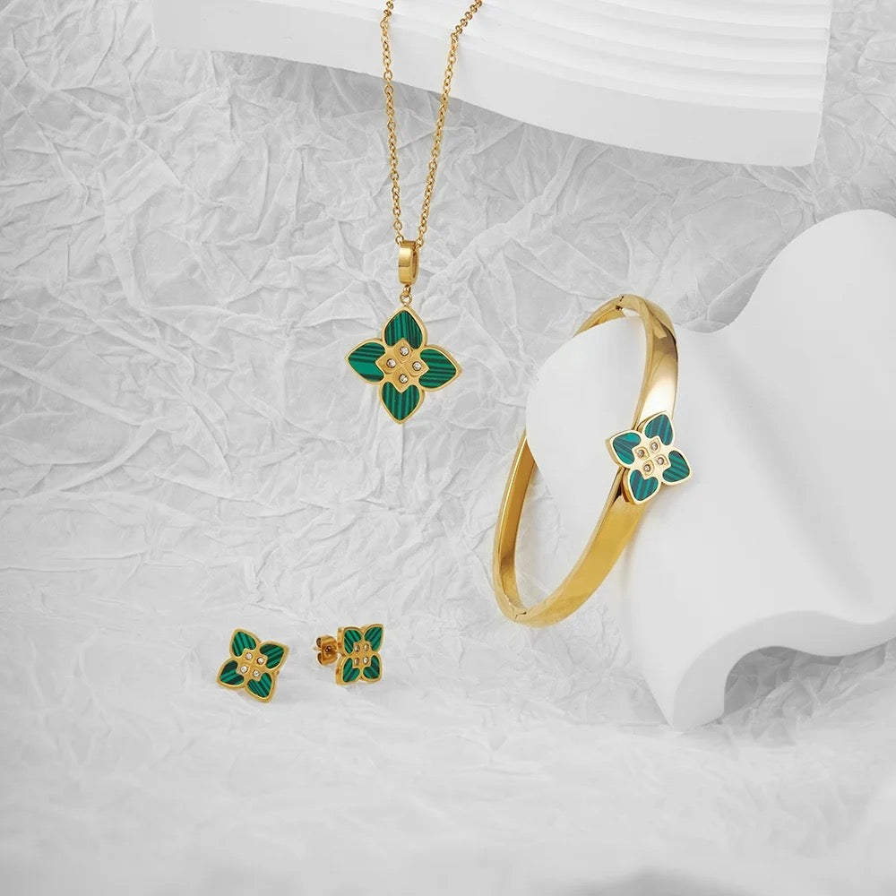 Emerald Bloom Earrings