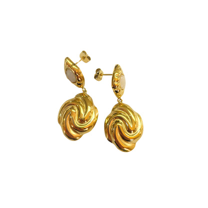 Golden Swirl Earrings