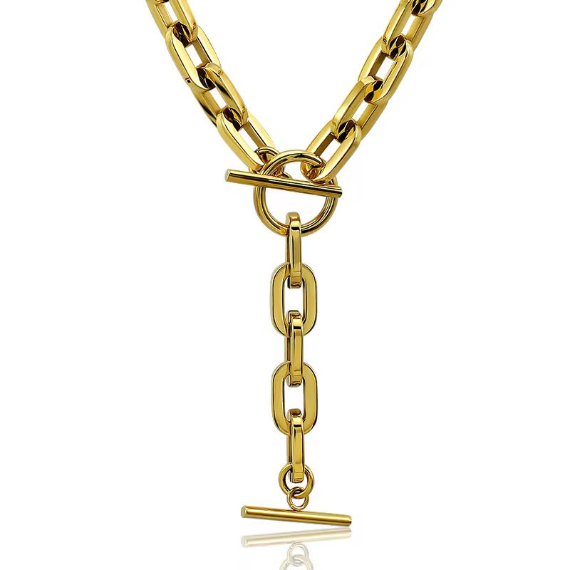 Golden Bar Link Necklace