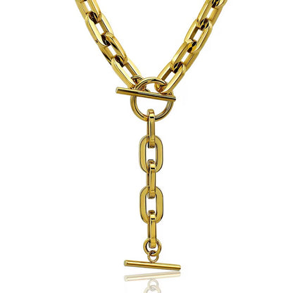 Golden Bar Link Necklace