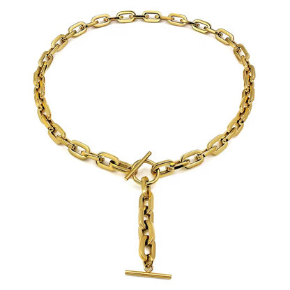 Golden Bar Link Necklace