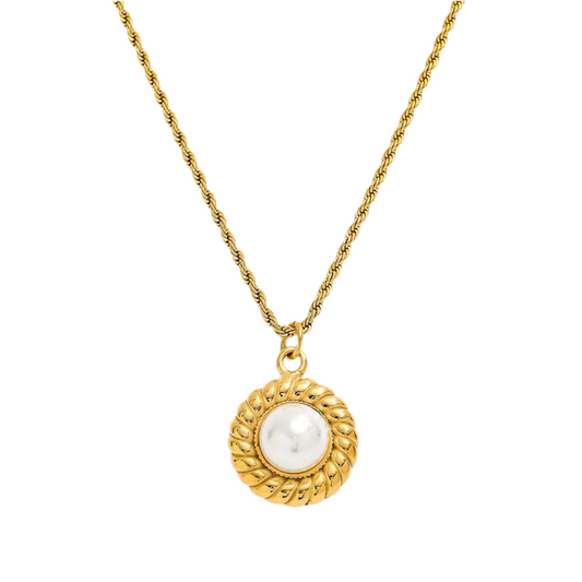 Isla Pearl Medallion Necklace