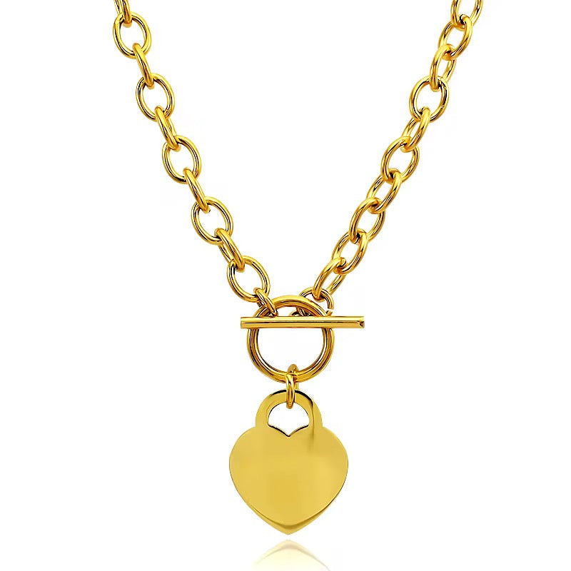 Amberly Heart Lock Necklace