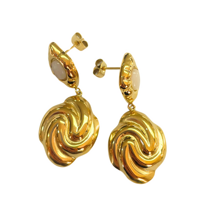 Golden Swirl Earrings