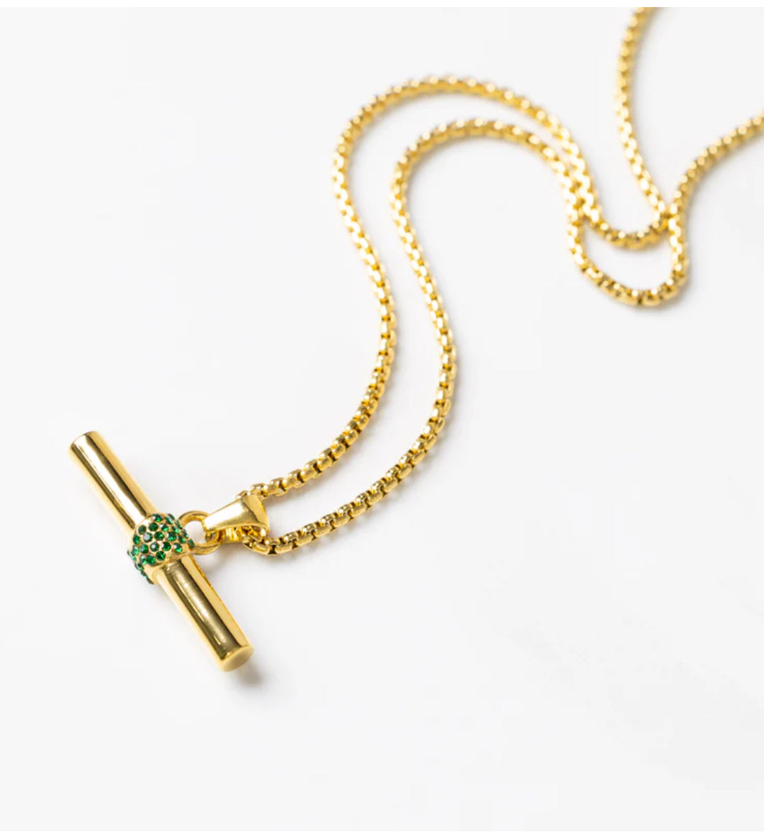 Luxe T-Bar Pendant Necklace