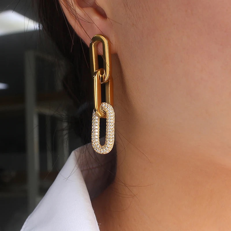 Luxe Link Dangle Earrings