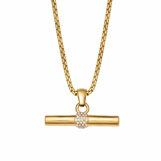 Luxe T-Bar Pendant Necklace